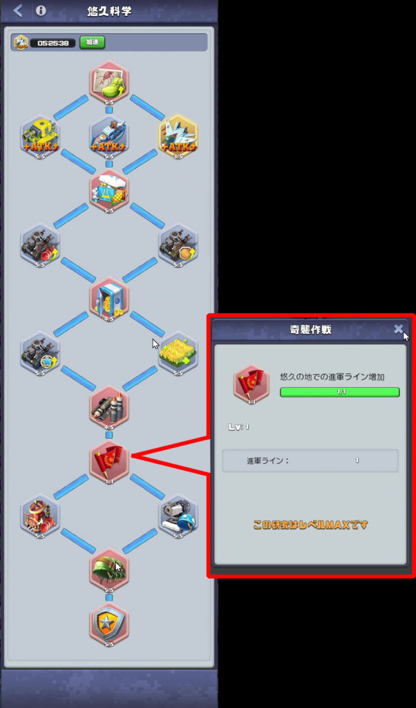 悠久科学8段目 進軍ライン+1